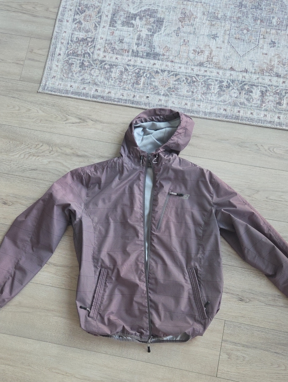 New Balance Hooded Running Jacket in Mauve